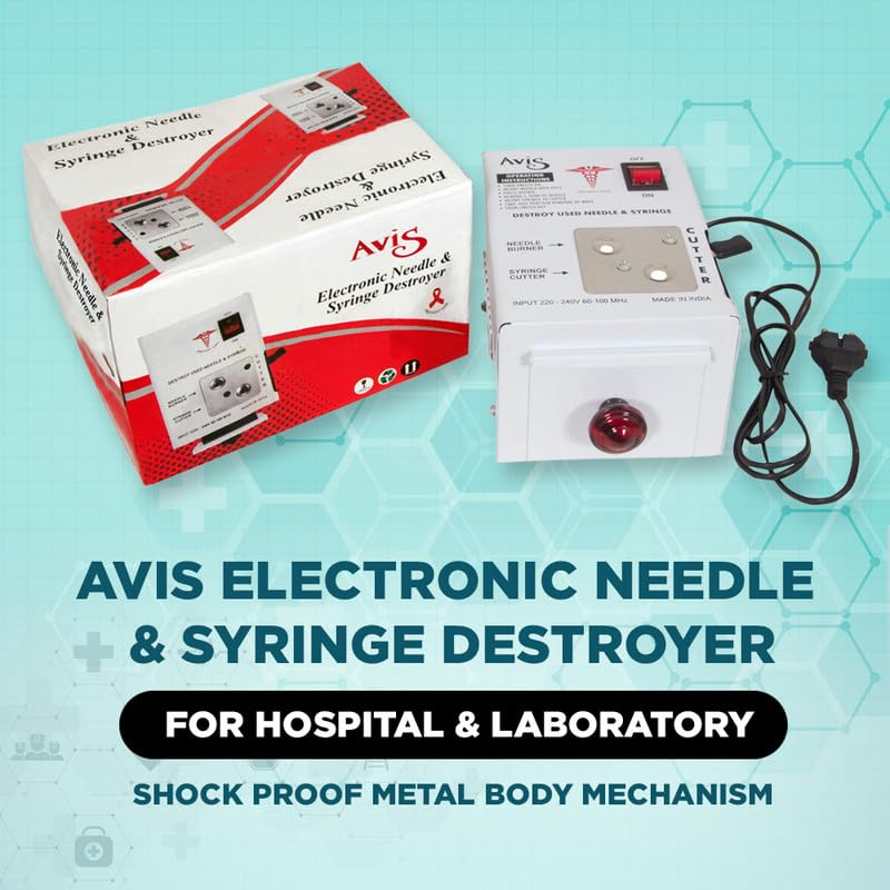 AVIS Electronic Needle & Syringe Destroyer Machine for Hospitals Clinics