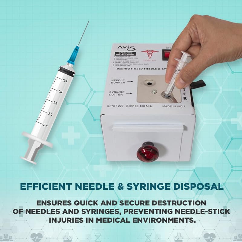 AVIS Electronic Needle & Syringe Destroyer Machine for Hospitals Clinics